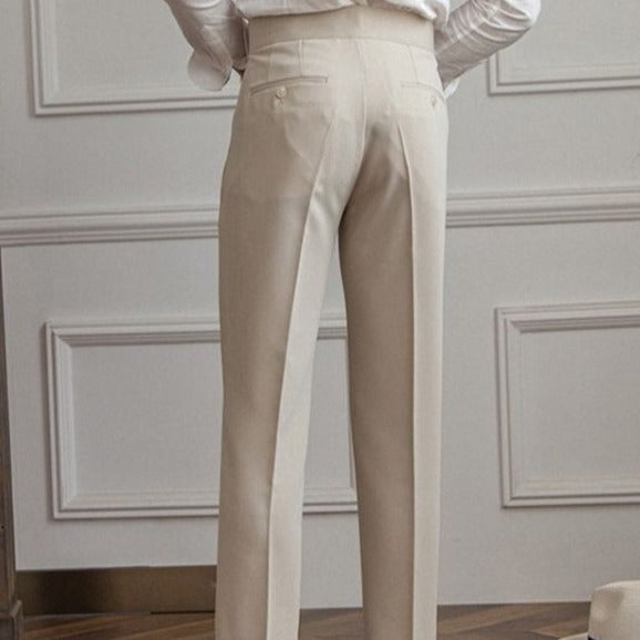 Pantalon habillé plissé – Élégance Old Money pour hommes