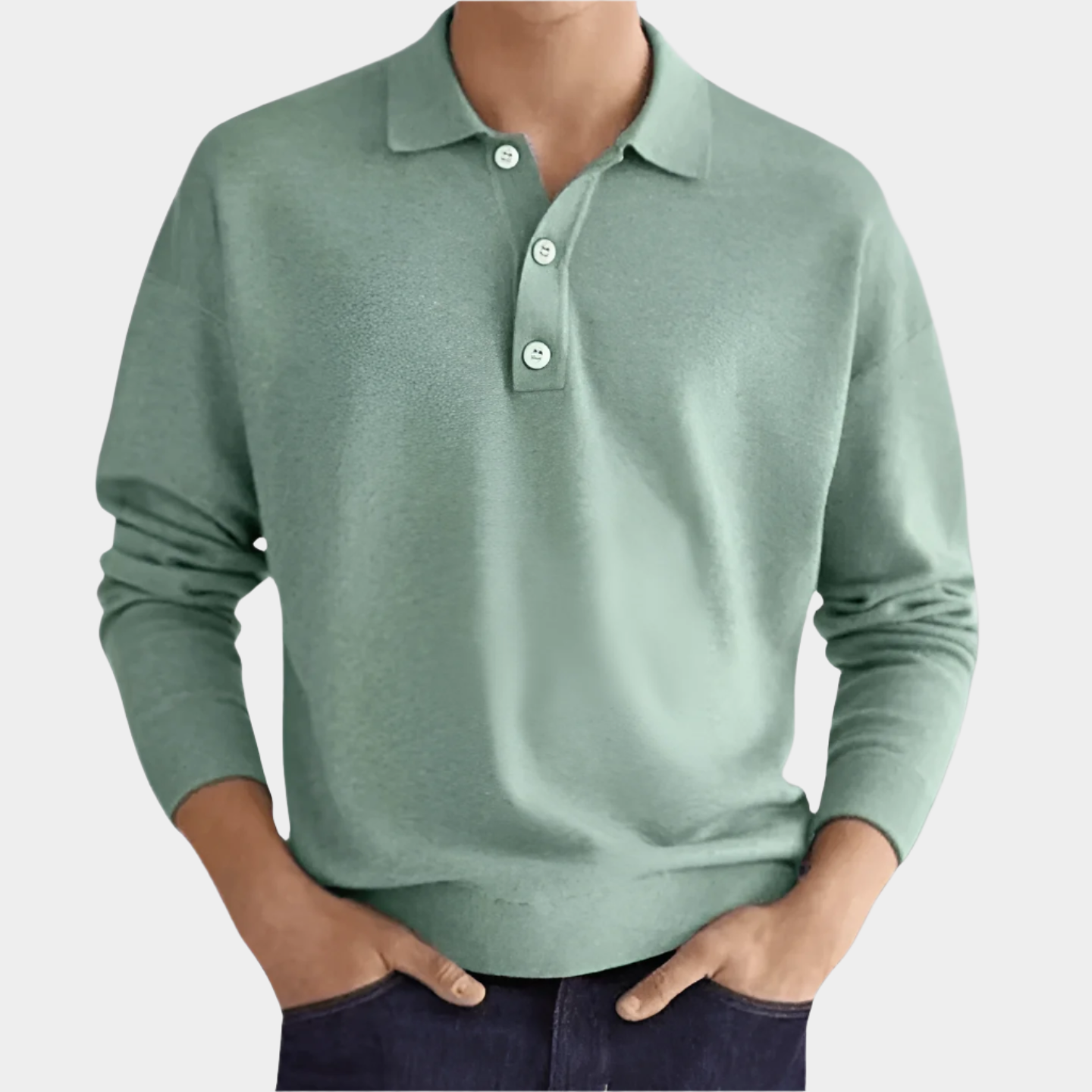 Polo de luxe à manches longues – Élégant et polyvalent pour homme