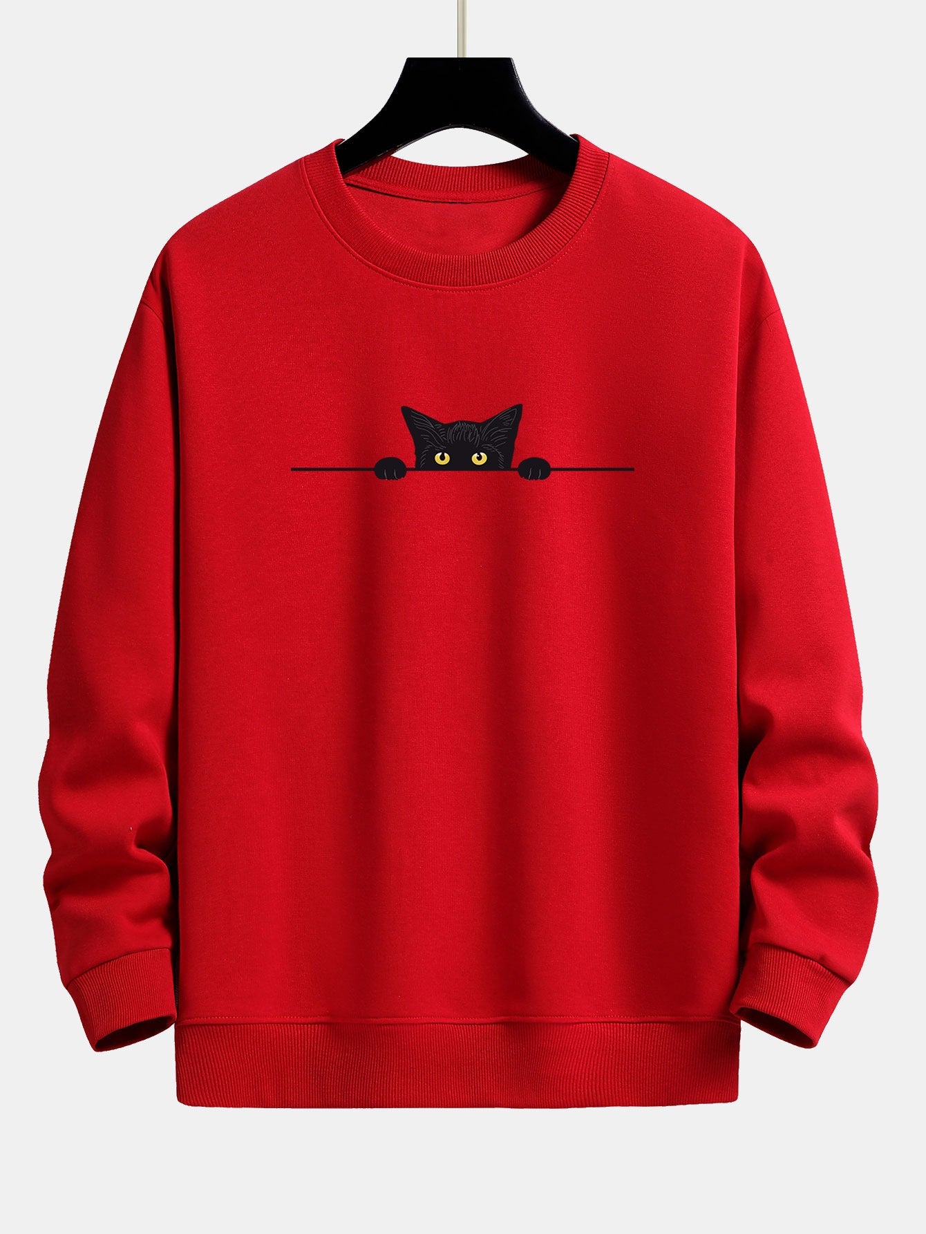 Pulls décontractés à imprimé chat graphique – Pulls pour homme