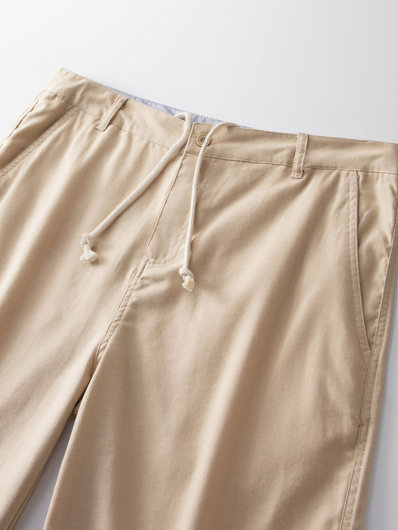 Short bermuda ajusté en mélange lin-coton – Tenue de ville homme