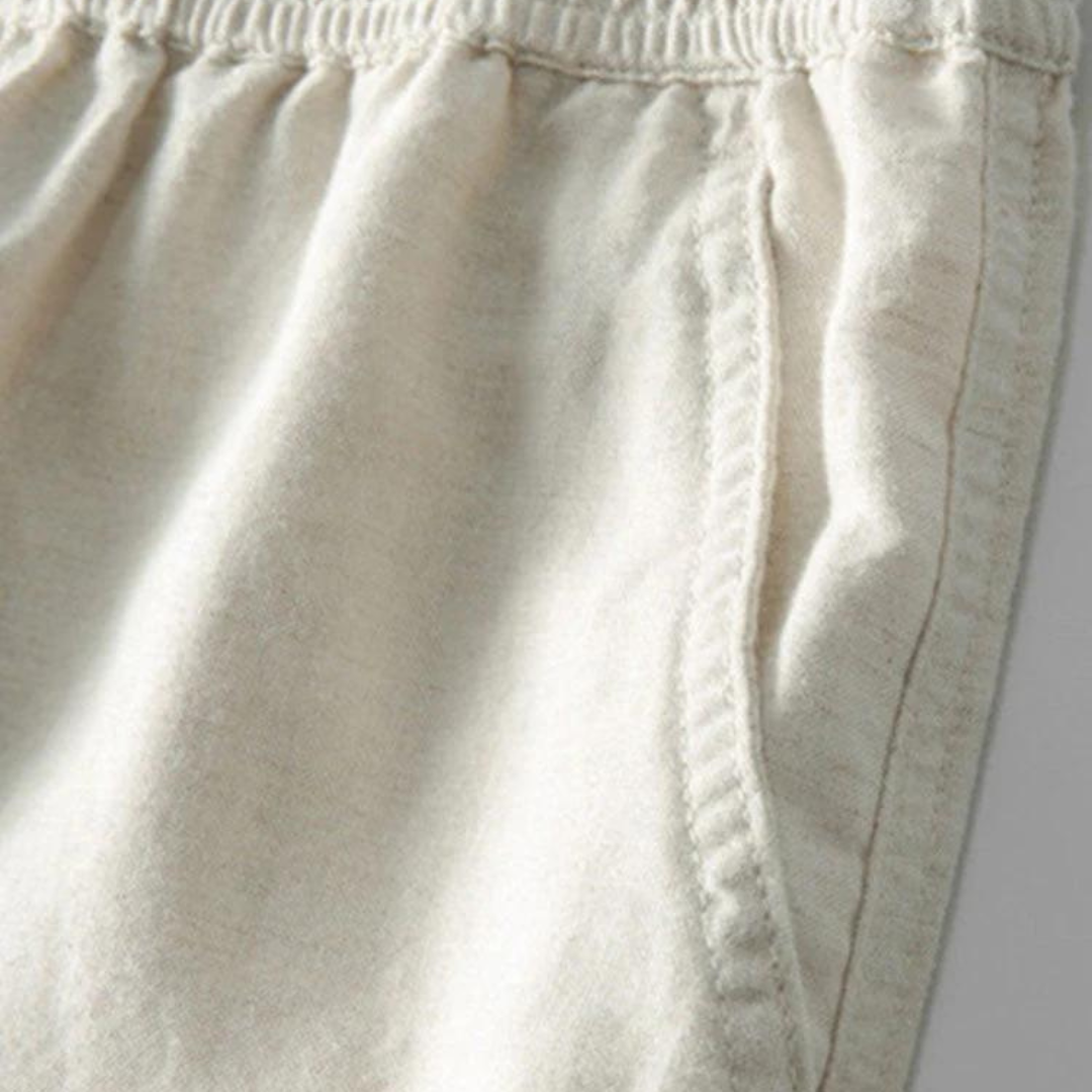 Ensemble chemise et pantalon en lin de luxe pour homme – Vêtements d'été respirants