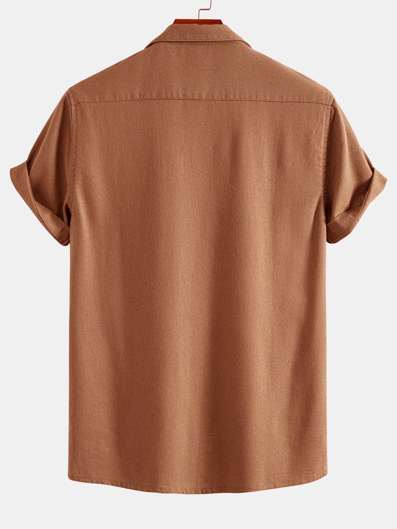 Chemise cubaine boutonnée en lin avec poches pour homme - tenues de vacances d'été
