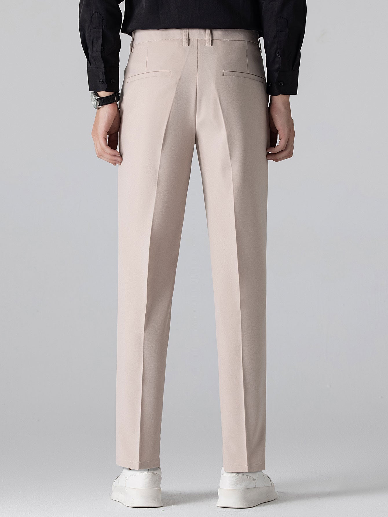 Polo V col jacquard & pantalon fuselé – Ensemble golf homme