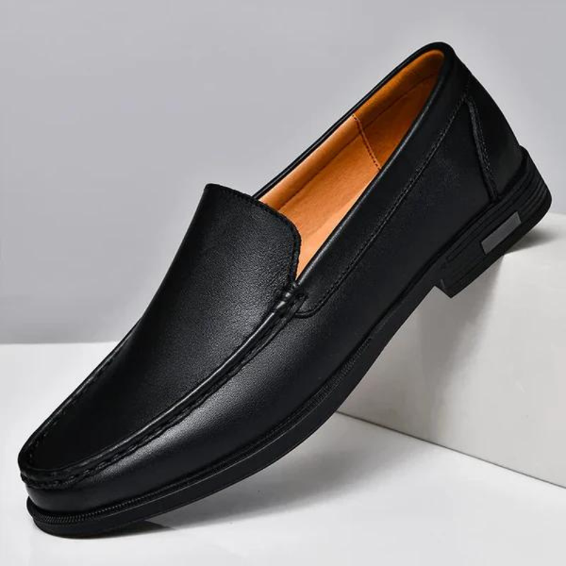 Mocassins en cuir – Chaussures habillées à enfiler haut de gamme pour homme