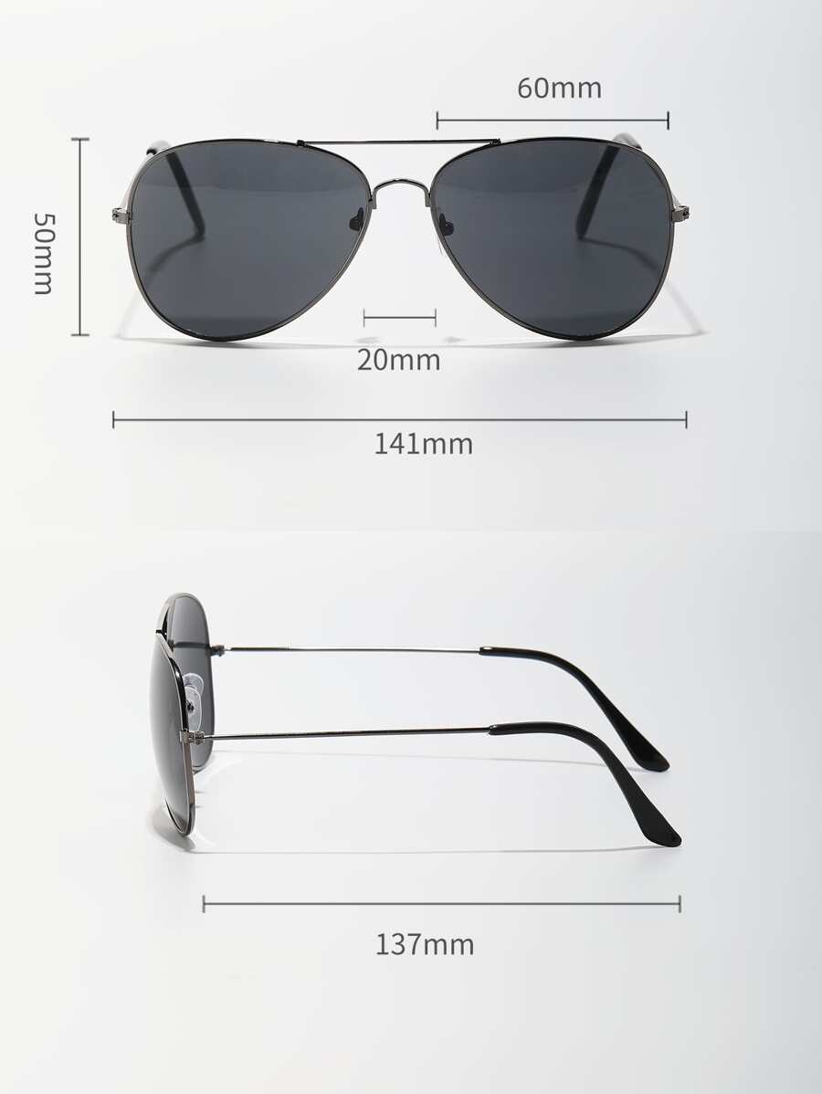 Lunettes de soleil rétro à double pont en métal – Style denim western des années 90