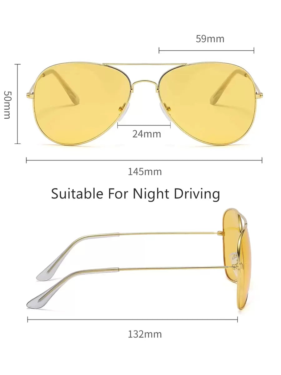 Lunettes de soleil rétro à double pont en métal – Style denim western des années 90