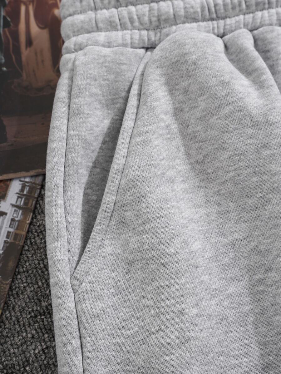 Short décontracté en polaire avec cordon de serrage – Taille élastique pour homme