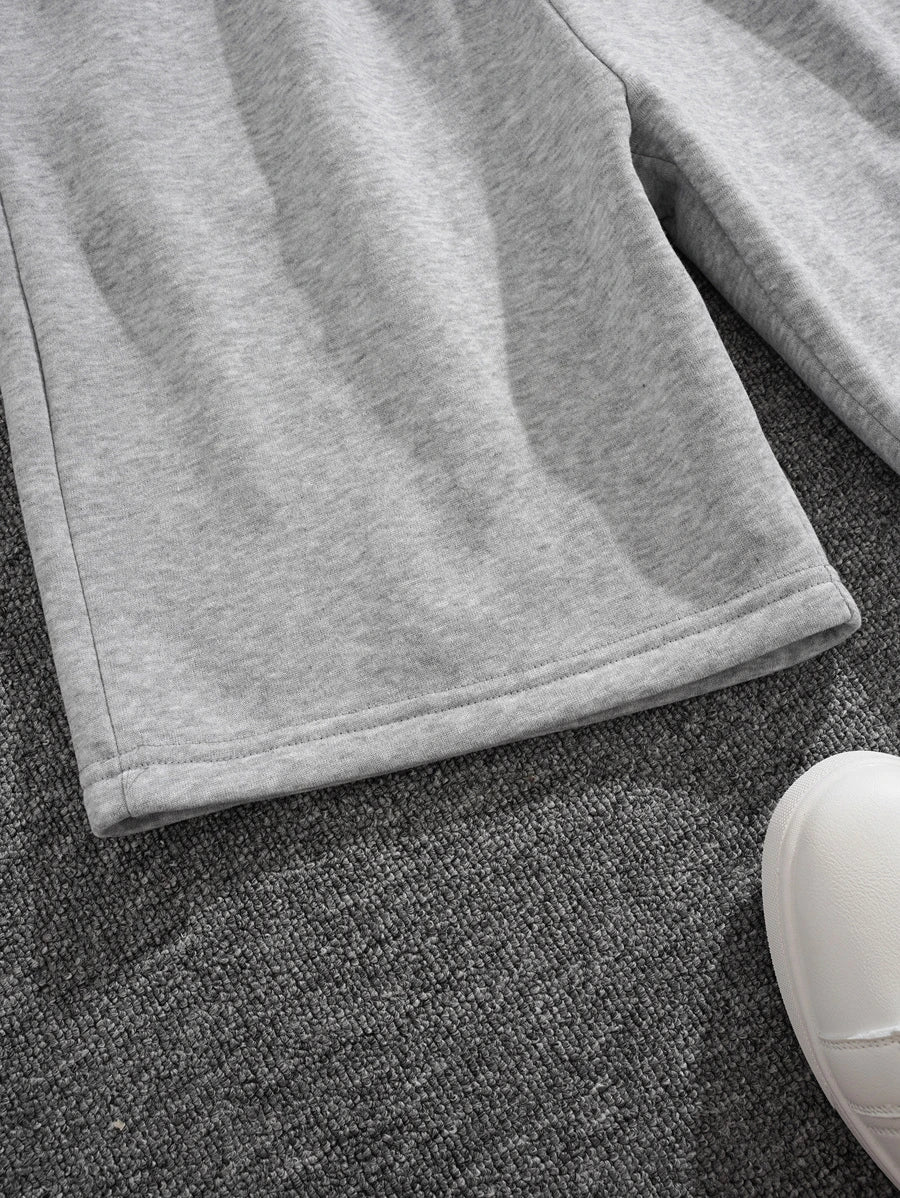 Short décontracté en polaire avec cordon de serrage – Taille élastique pour homme