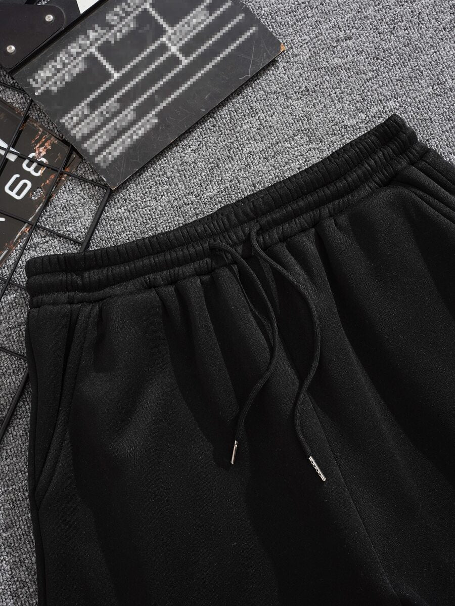 Short décontracté en polaire avec cordon de serrage – Taille élastique pour homme