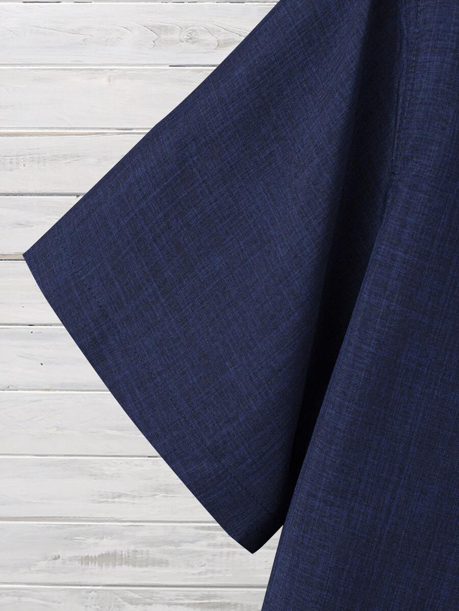 Chemise ample en lin avec poche – Streetwear léger pour homme