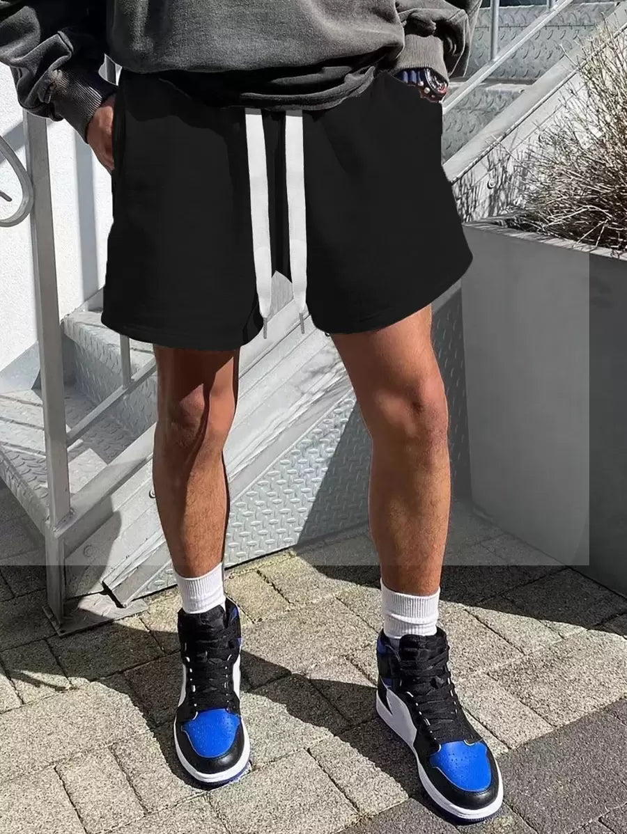 Shorts courts avec taille à cordon pour hommes style athlétique sport