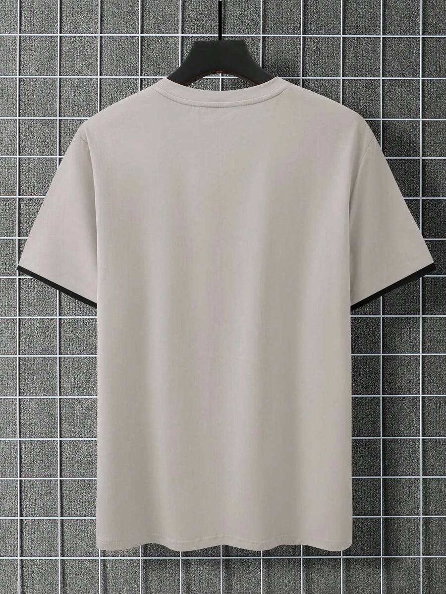 Chemise à col rond casual avec poche style streetwear tendance pour hommes