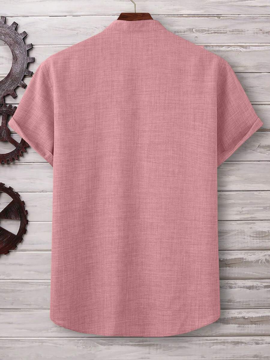 Chemise ample en lin avec poche – Streetwear léger pour homme
