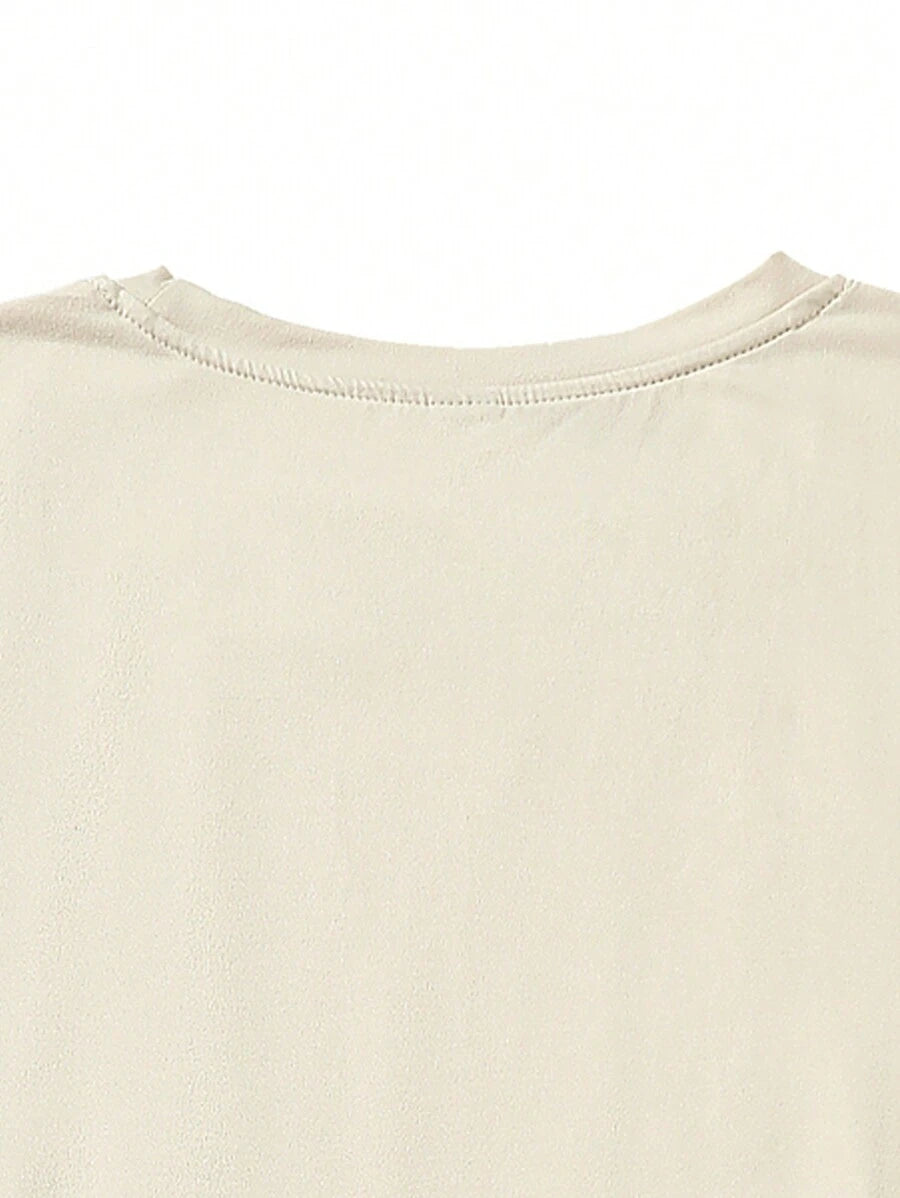 Chemise sans manches à col rond de couleur unie pour homme