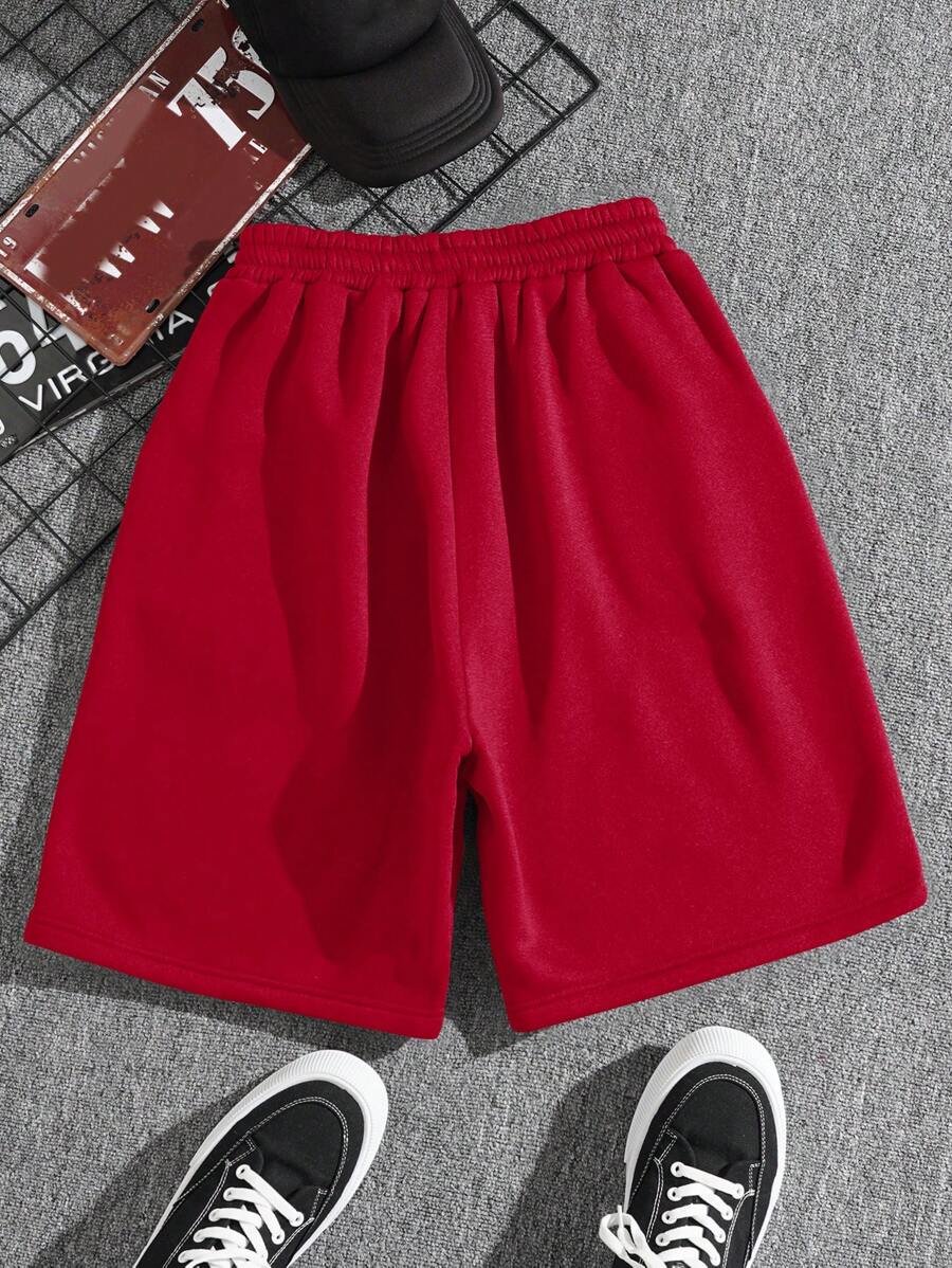 Short décontracté en polaire avec cordon de serrage – Taille élastique pour homme