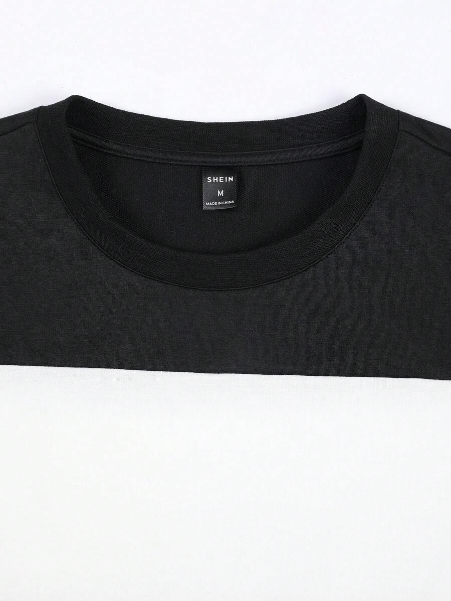 Chemise rayée à manches courtes et col rond - Décontractée pour un usage quotidien
