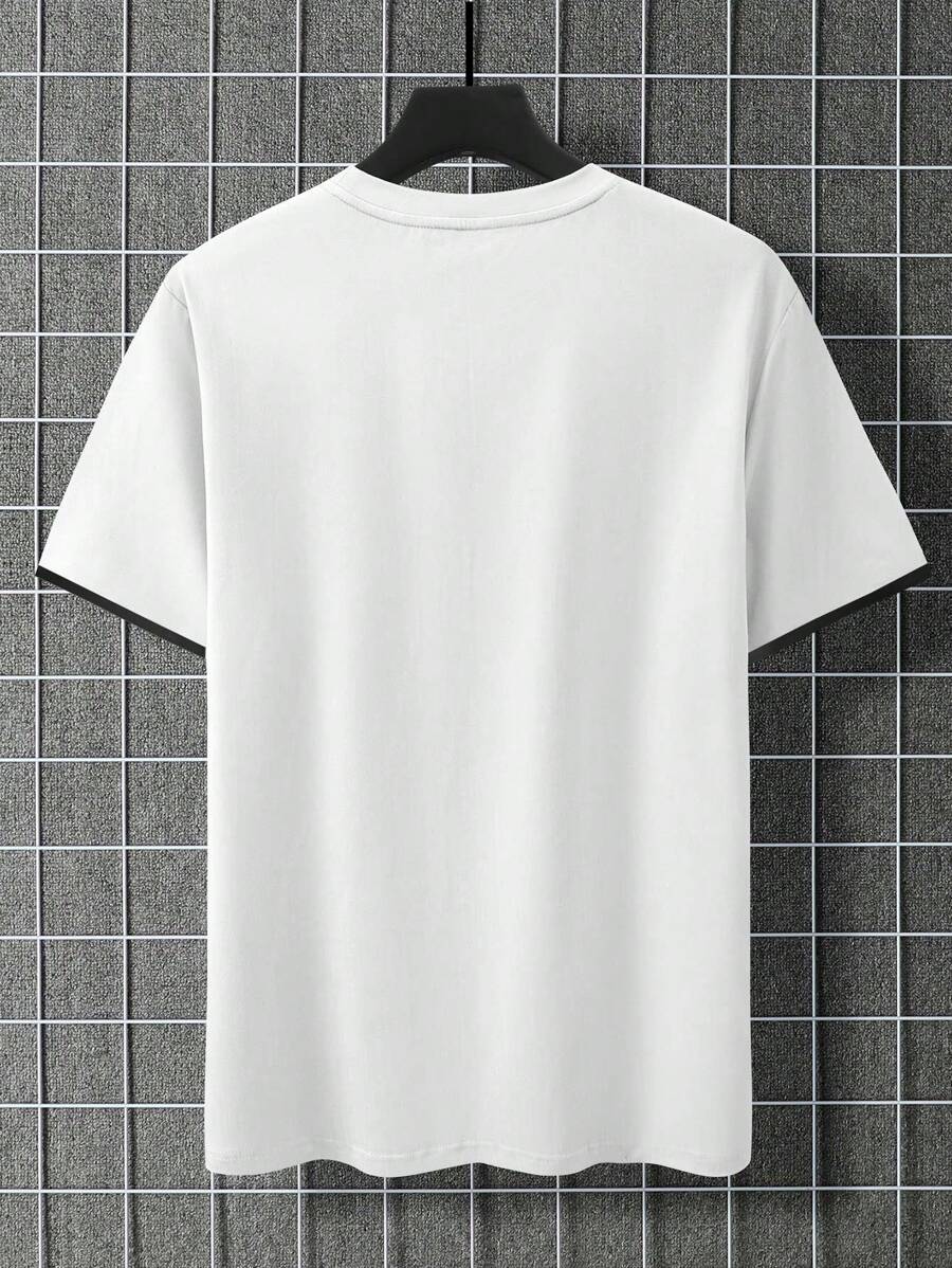 Chemise à col rond casual avec poche style streetwear tendance pour hommes