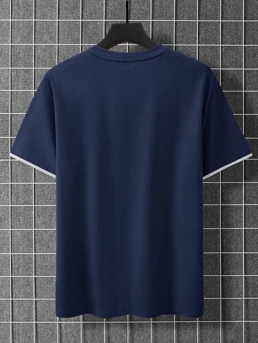 Chemise à col rond casual avec poche style streetwear tendance pour hommes