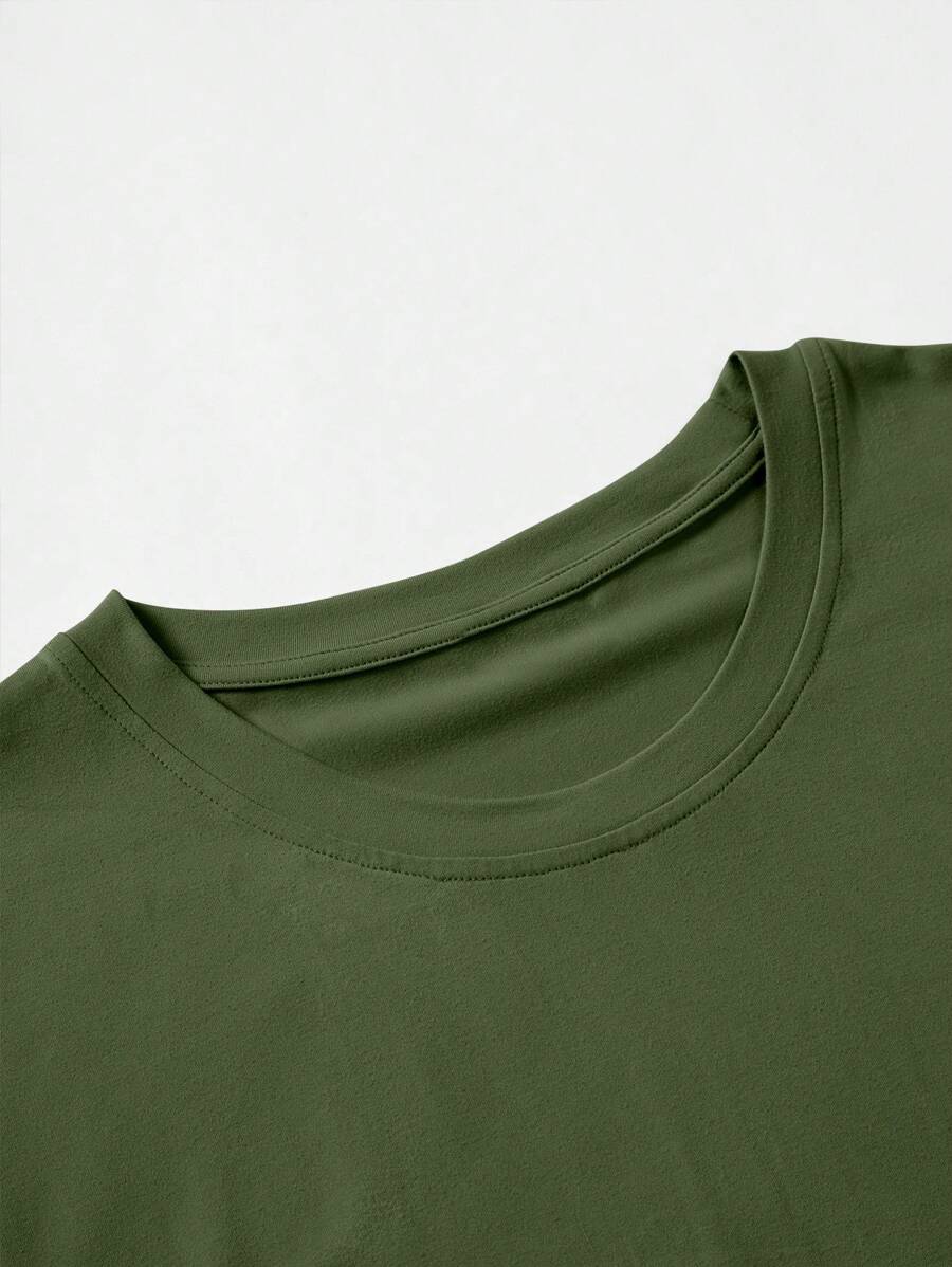 Chemise sans manches à col rond de couleur unie pour homme
