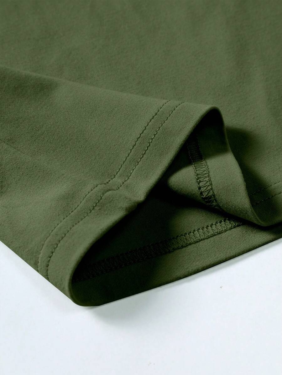 Chemise sans manches à col rond de couleur unie pour homme