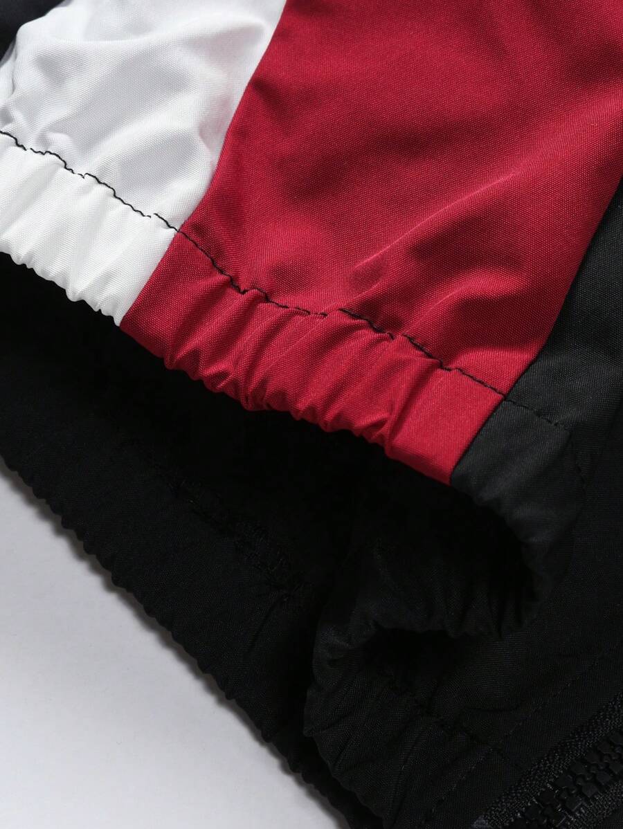 Veste coupe-vent légère avec fermeture éclair sur le devant pour homme