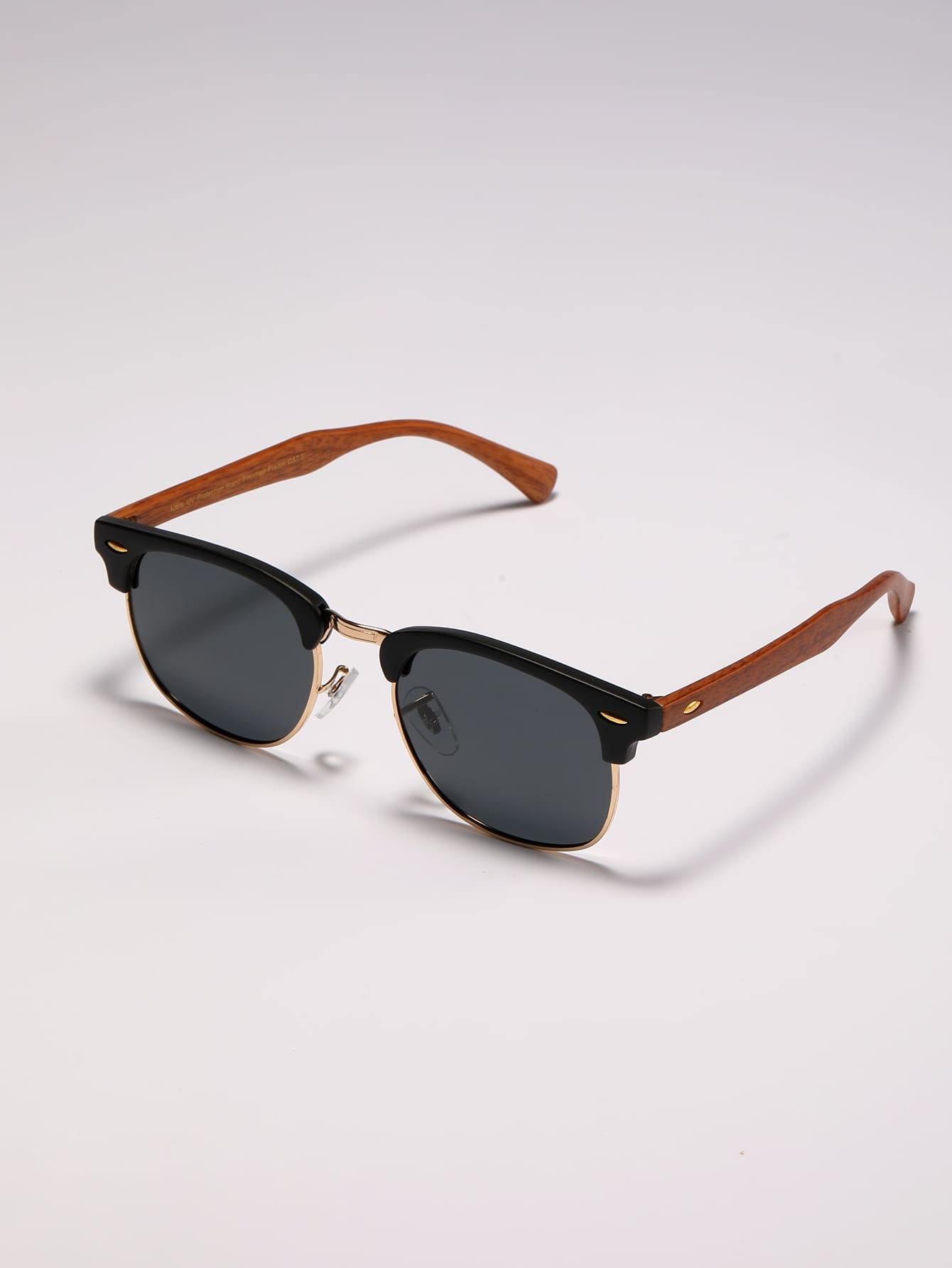 Lunettes de soleil à monture métallique avec verres réfléchissants dégradés