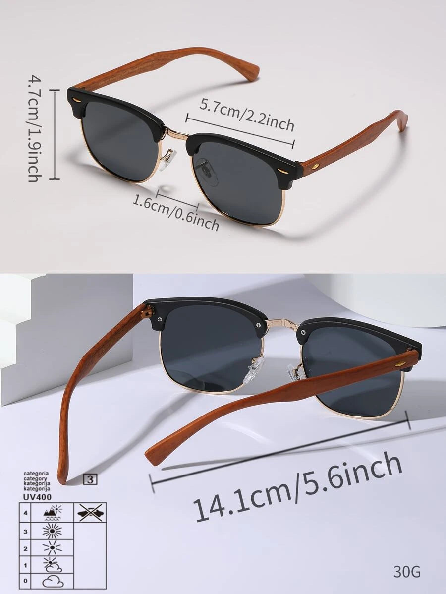 Lunettes de soleil à monture métallique avec verres réfléchissants dégradés