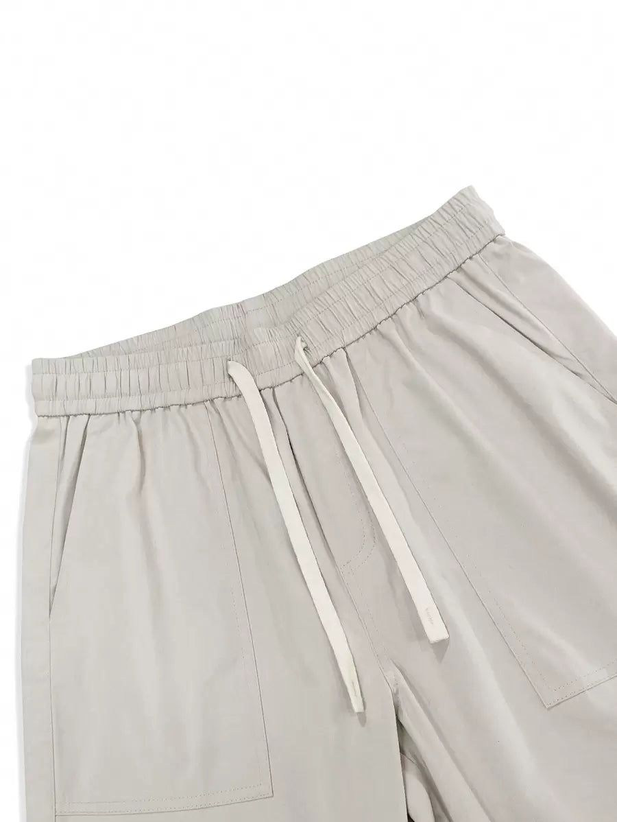 Pantalon cargo décontracté coupe ample avec rabat et poches utilitaires latérales