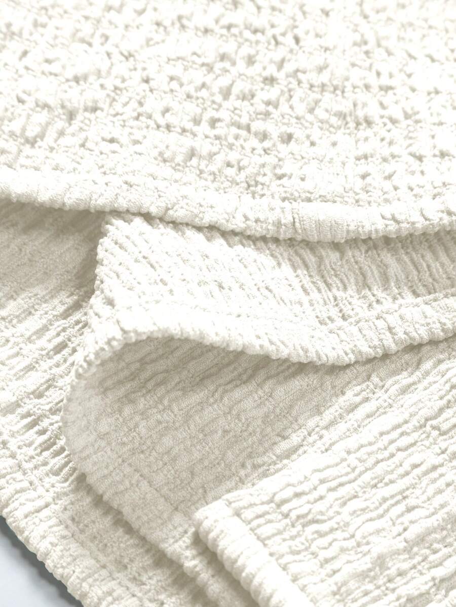 Chemise jacquard en tricot Resort pour homme - Coupe ample et plissée