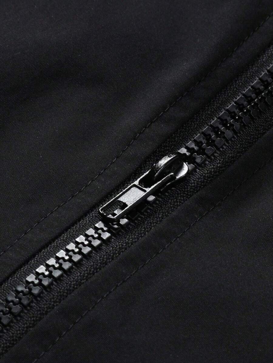 Veste coupe-vent légère avec fermeture éclair sur le devant pour homme