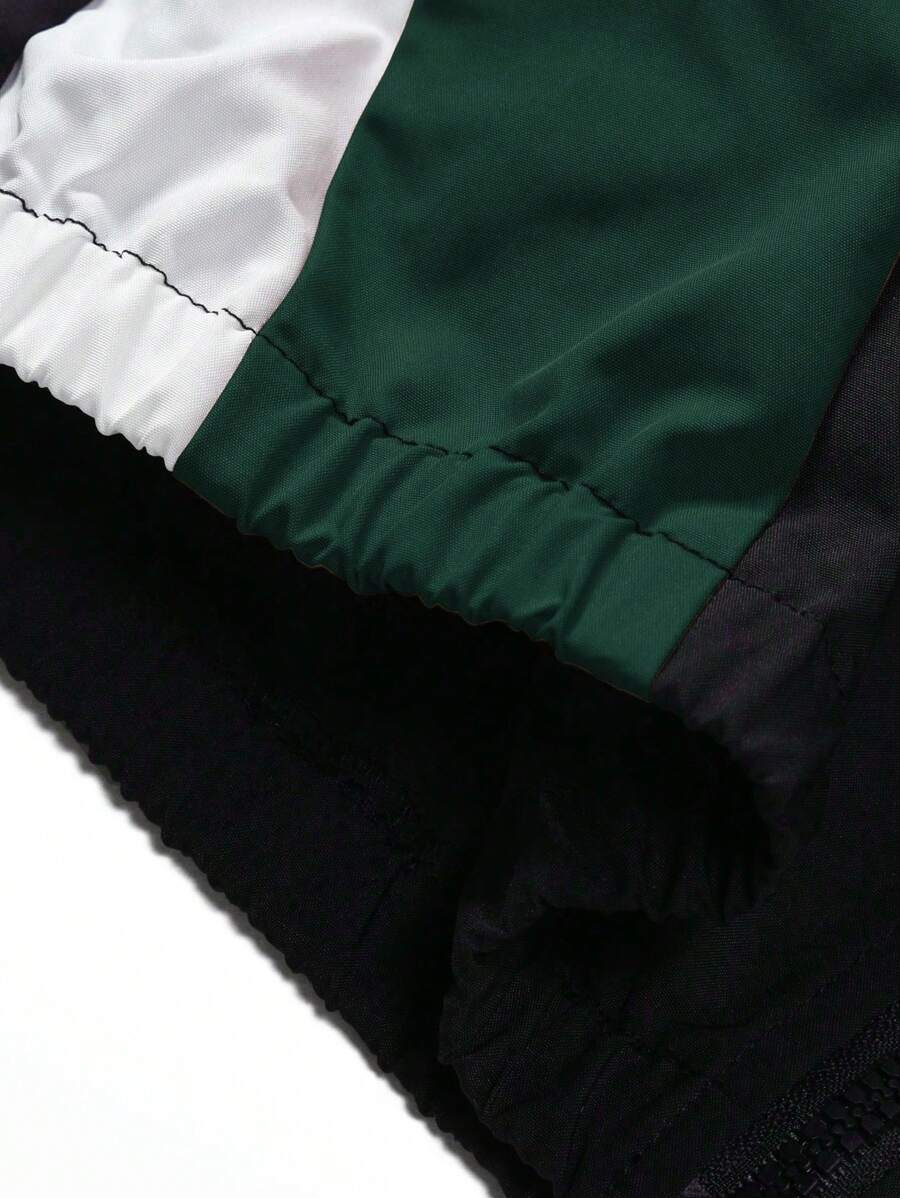 Veste coupe-vent légère avec fermeture éclair sur le devant pour homme