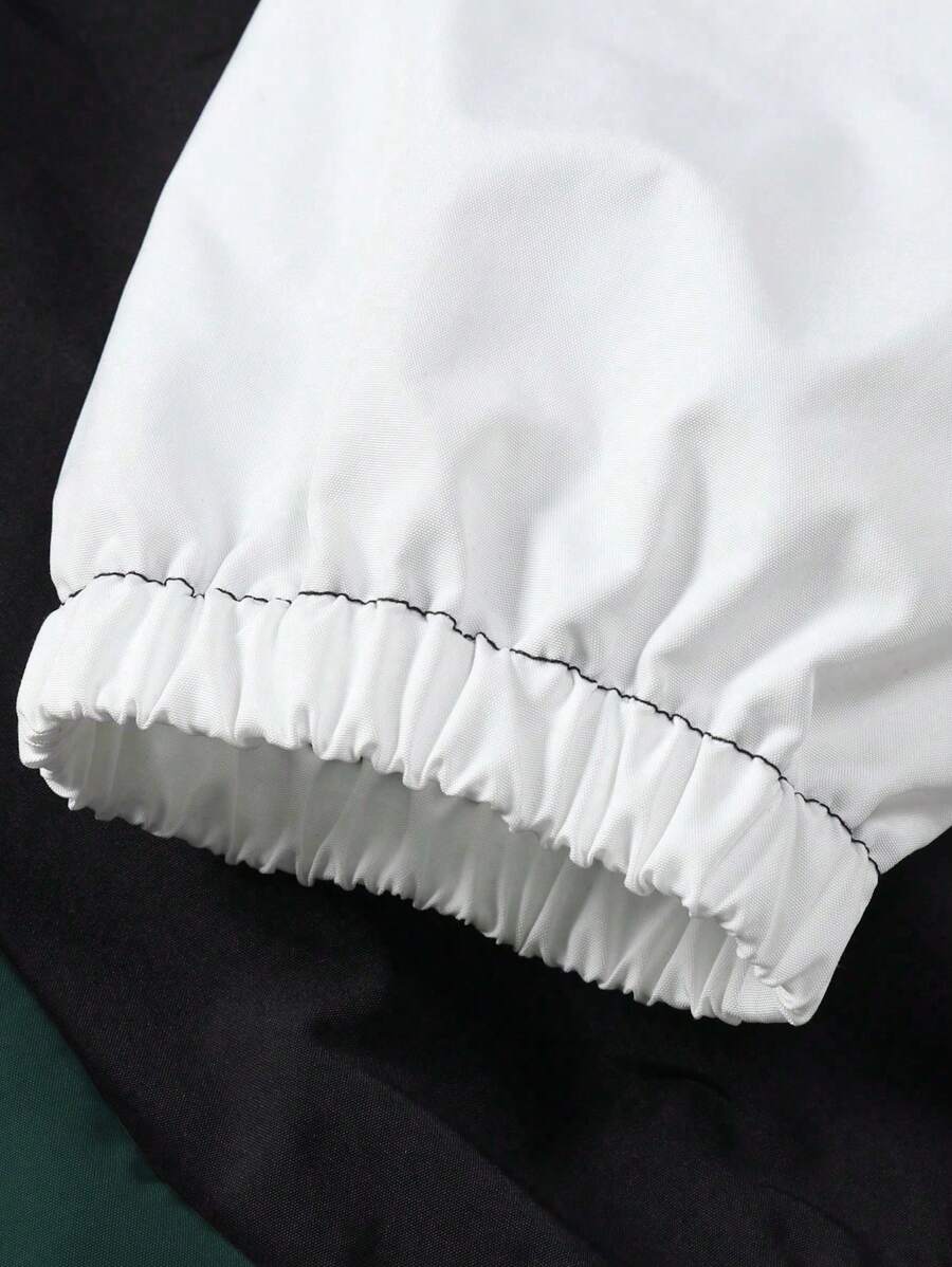 Veste coupe-vent légère avec fermeture éclair sur le devant pour homme