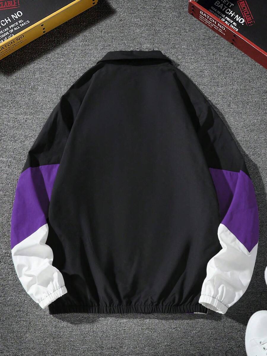 Veste coupe-vent légère avec fermeture éclair sur le devant pour homme