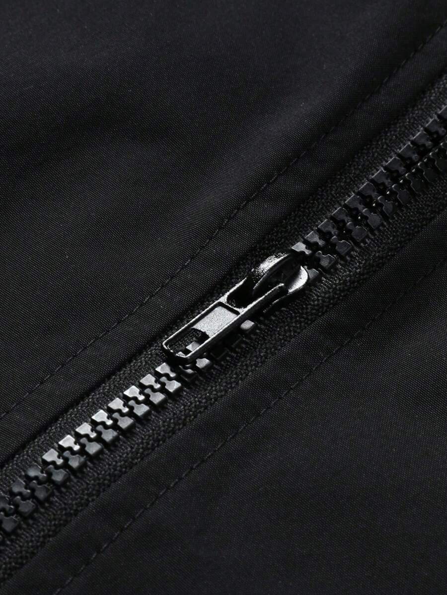 Veste coupe-vent légère avec fermeture éclair sur le devant pour homme