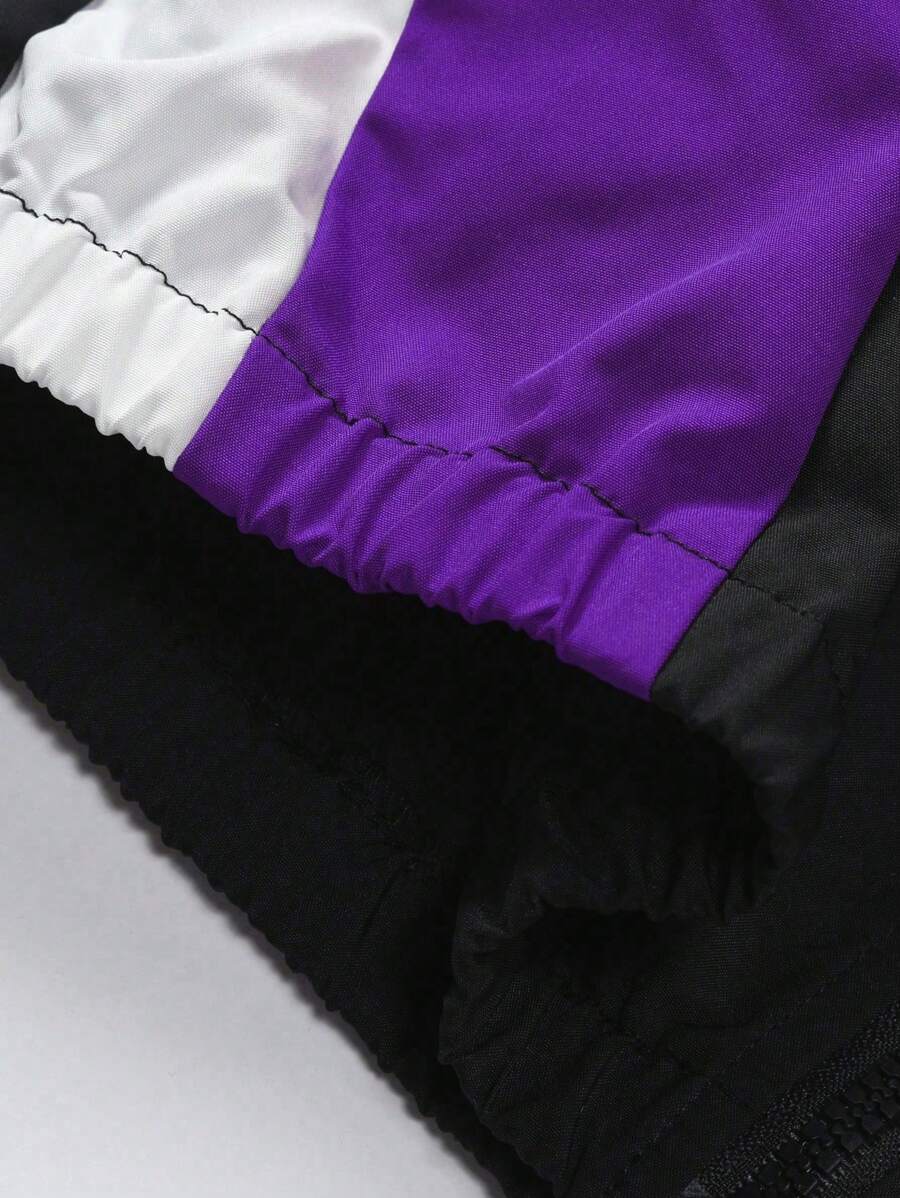 Veste coupe-vent légère avec fermeture éclair sur le devant pour homme