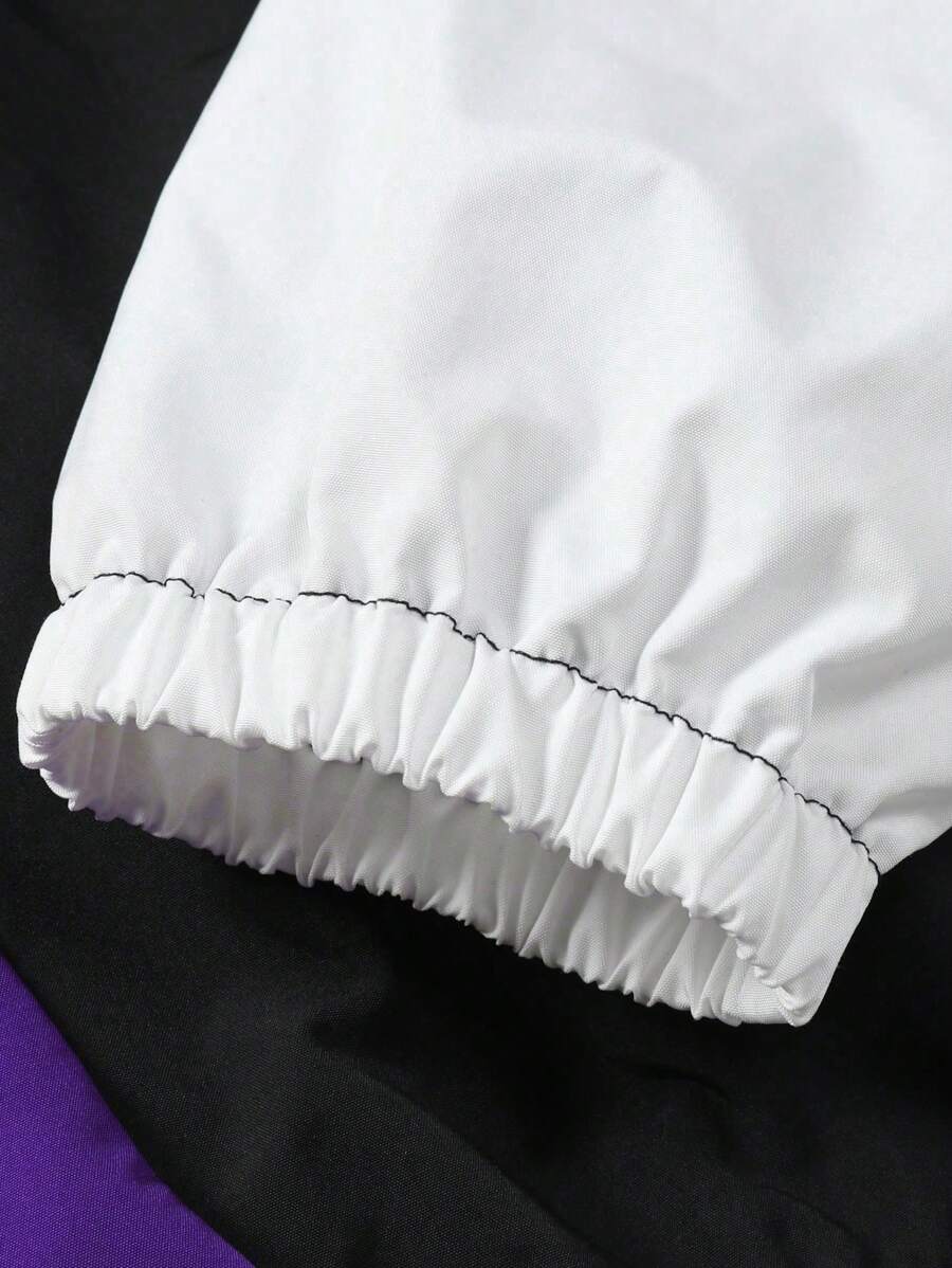 Veste coupe-vent légère avec fermeture éclair sur le devant pour homme