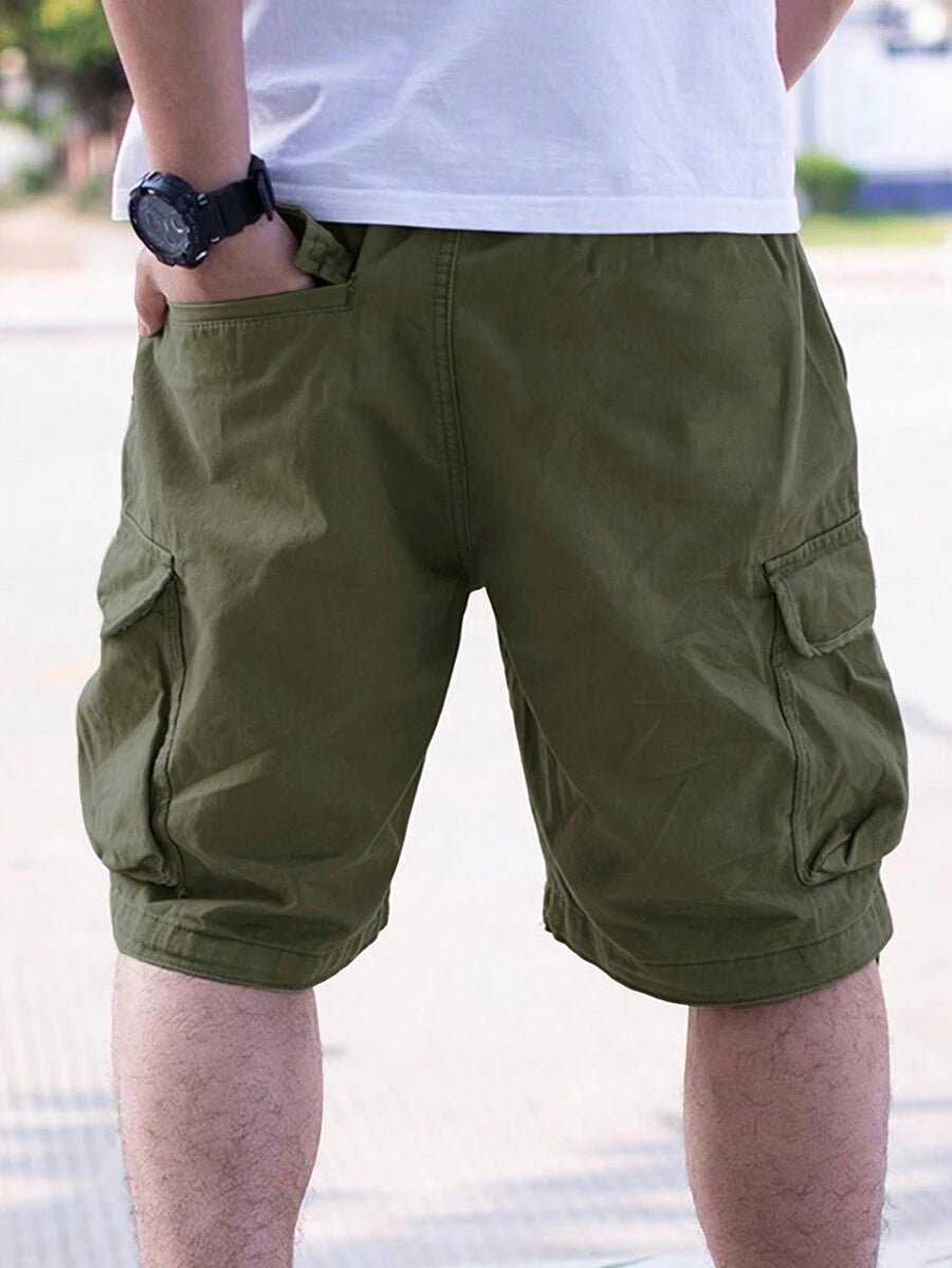 Short cargo ample avec poches latérales à rabat – Style extérieur pour homme