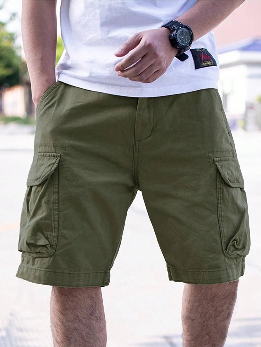 Short cargo ample avec poches latérales à rabat – Style extérieur pour homme