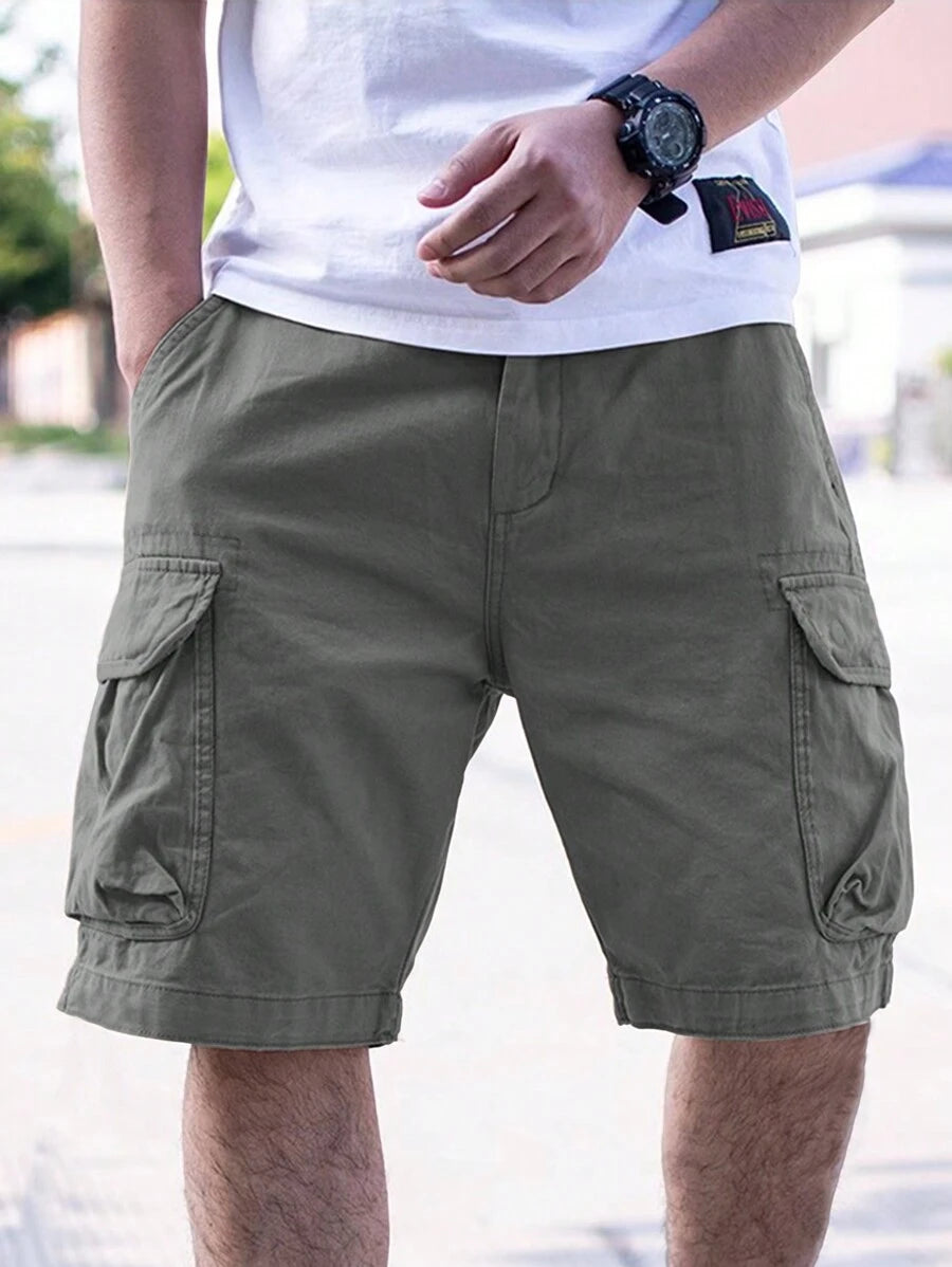 Short cargo ample avec poches latérales à rabat – Style extérieur pour homme