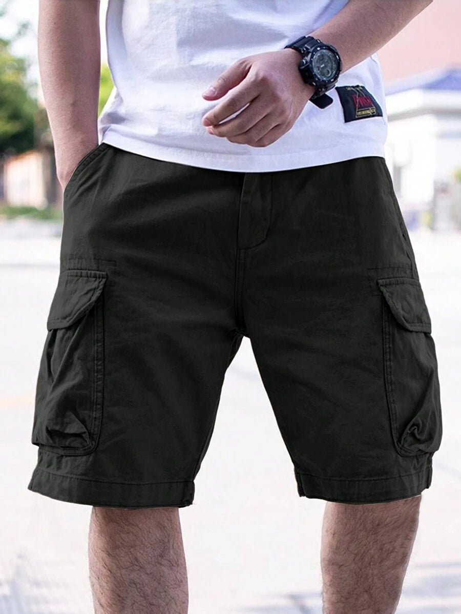Short cargo ample avec poches latérales à rabat – Style extérieur pour homme