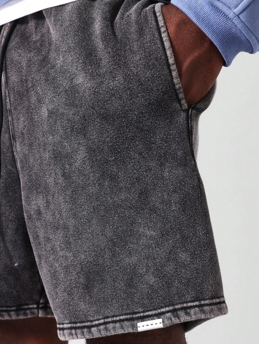 Bermuda athlétique taille haute à entrejambe bas – Style détente pour homme