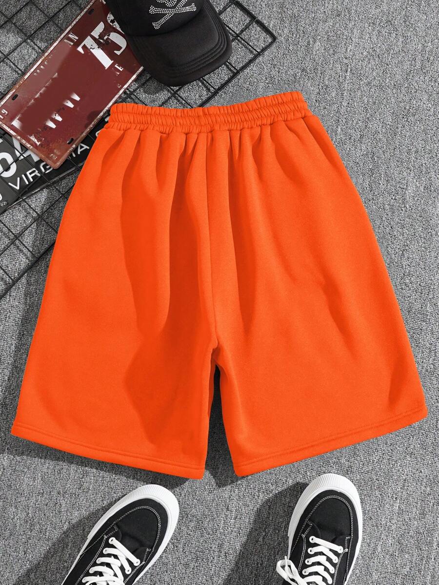 Short décontracté en polaire avec cordon de serrage – Taille élastique pour homme