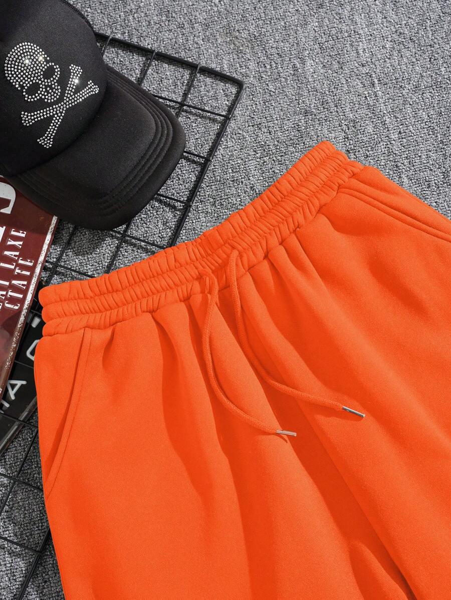 Short décontracté en polaire avec cordon de serrage – Taille élastique pour homme