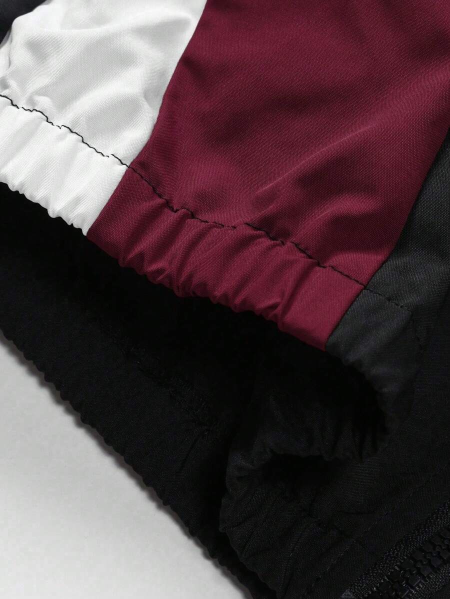 Veste coupe-vent légère avec fermeture éclair sur le devant pour homme