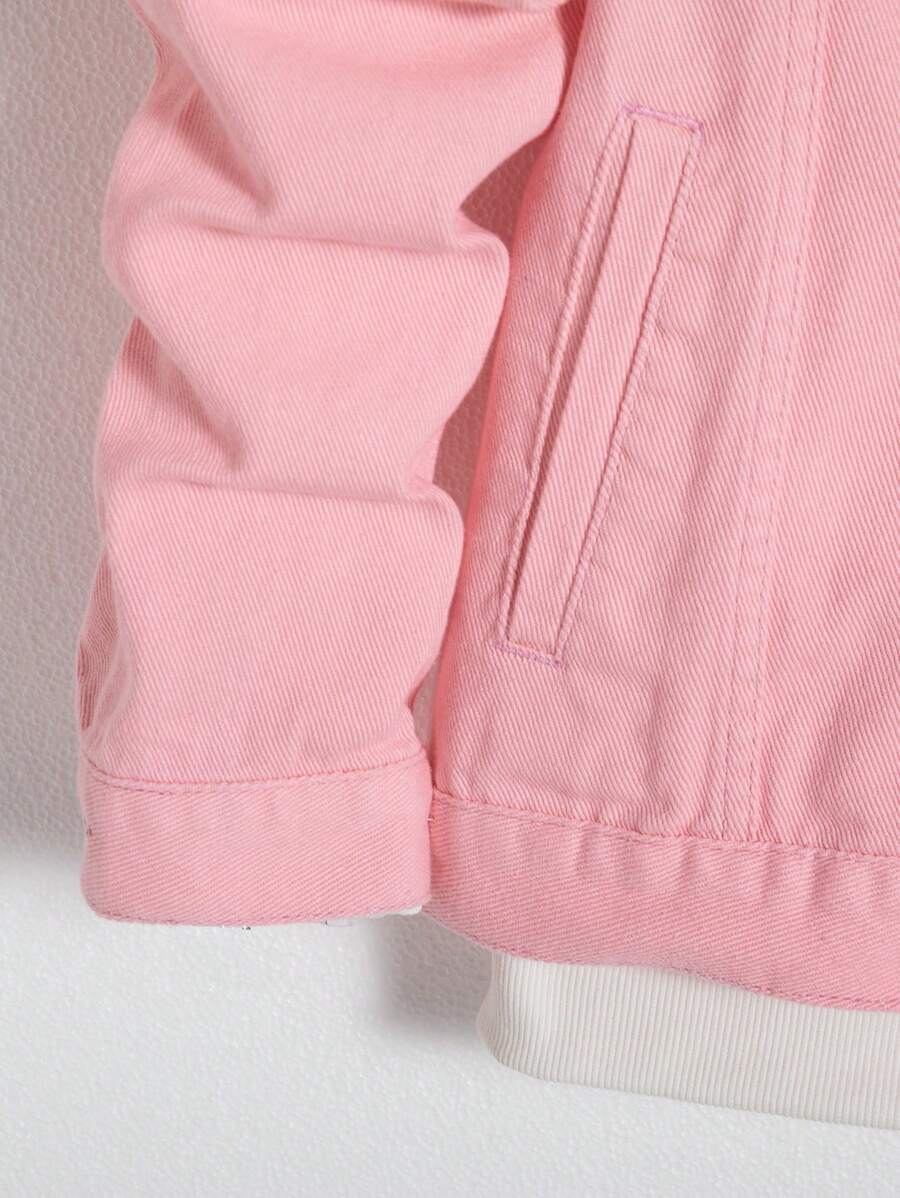 Chemise en jean décontractée unie avec poche à rabat pour homme