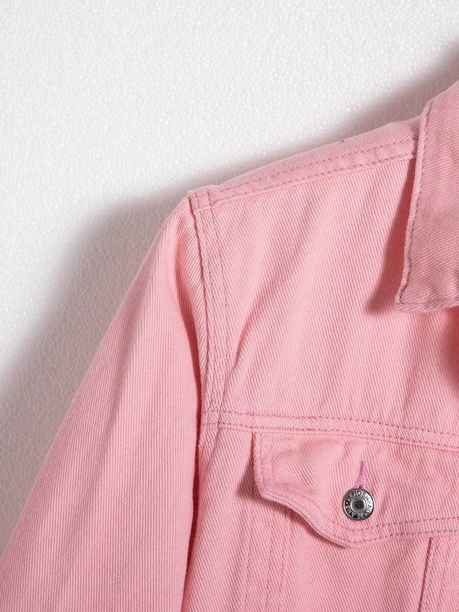 Chemise en jean décontractée unie avec poche à rabat pour homme