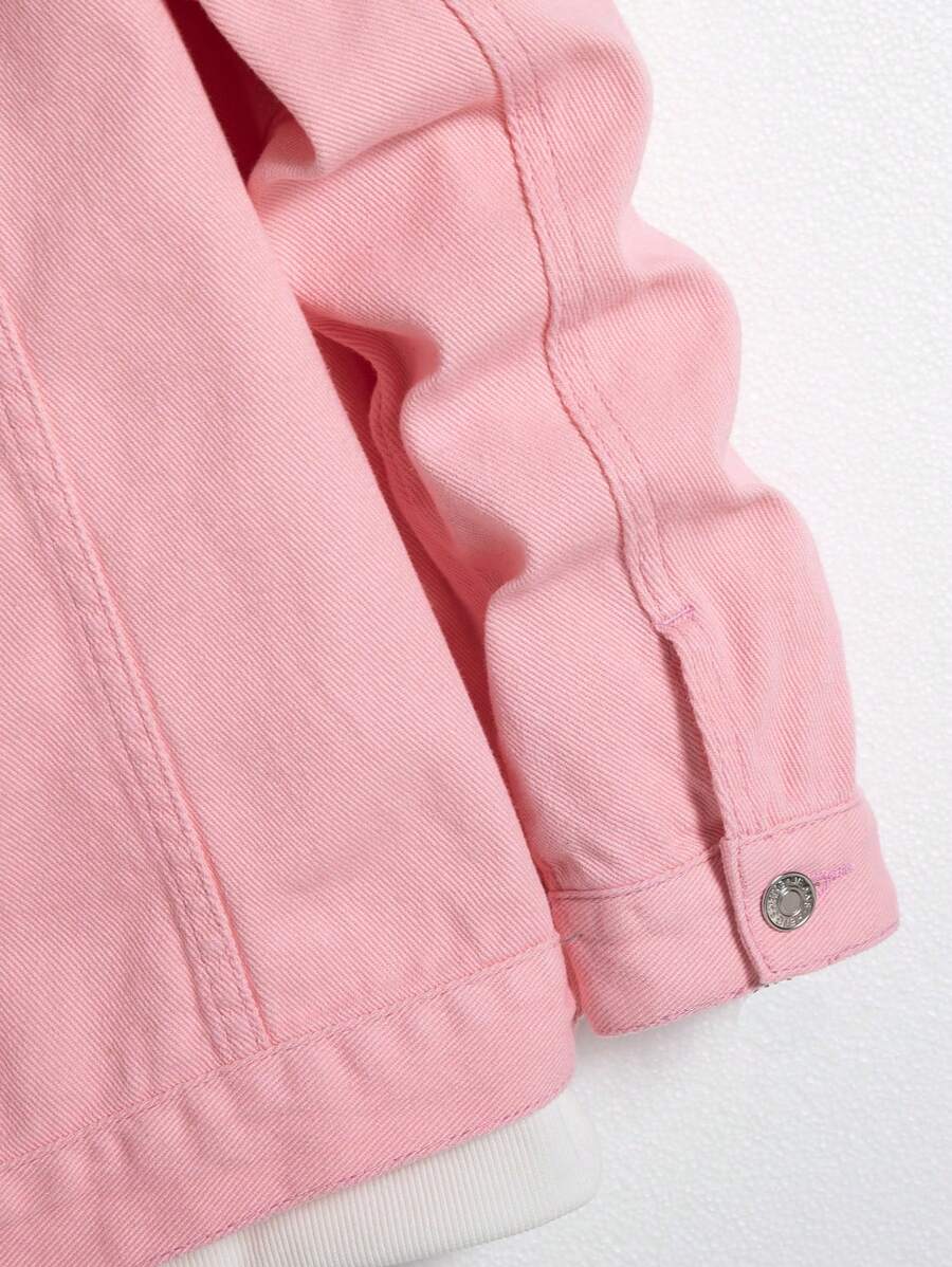 Chemise en jean décontractée unie avec poche à rabat pour homme