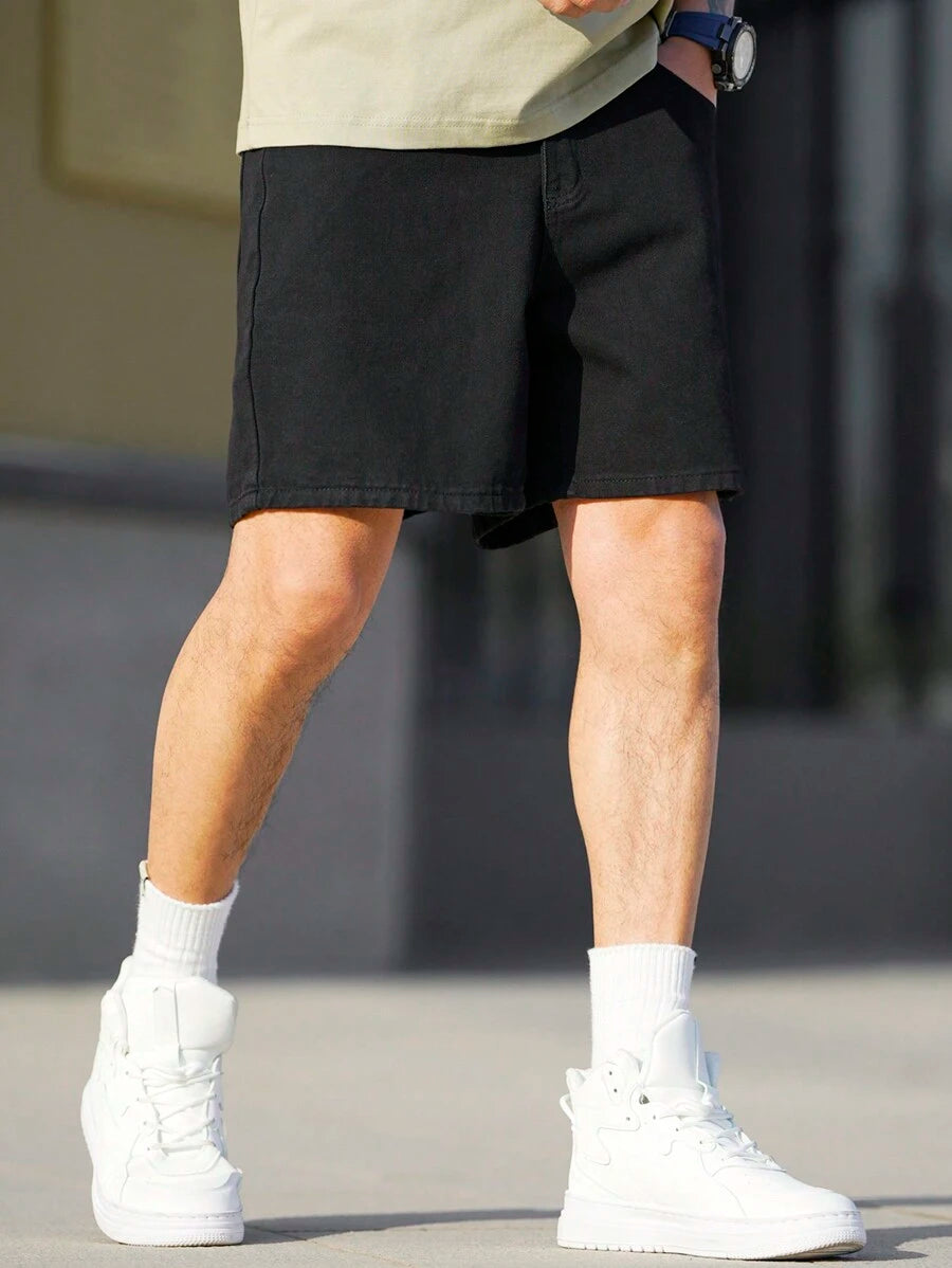 Jean noir style décontracté ample et streetwear tendance pour homme