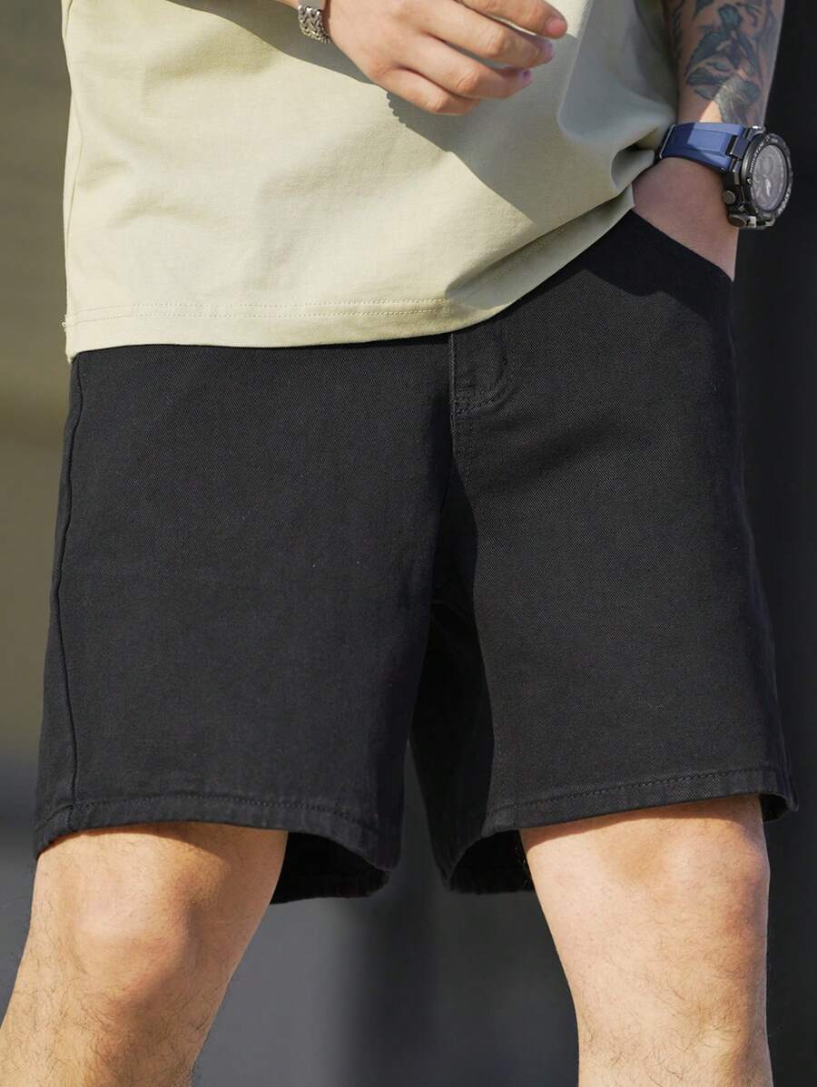 Jean noir style décontracté ample et streetwear tendance pour homme