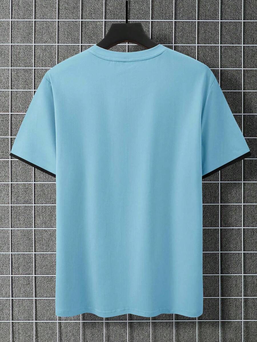 Chemise à col rond casual avec poche style streetwear tendance pour hommes